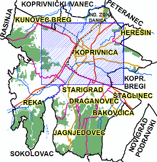 koprivnica karta grada Koprivnica   plan grada   pregledna karta koprivnica karta grada